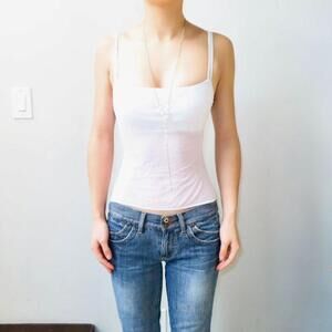 Cosabella Women's White and Cream Vests-tanks-cami